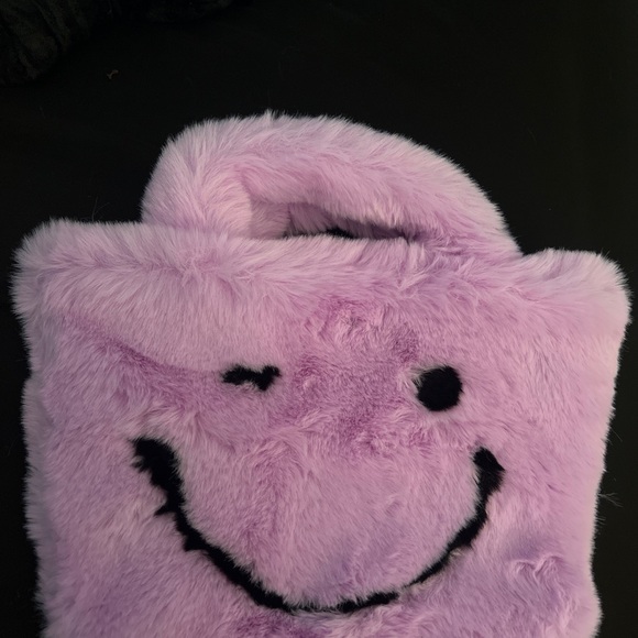 Smiley Face Purse - PURPLE & YELLOW available - Picture 5 of 7